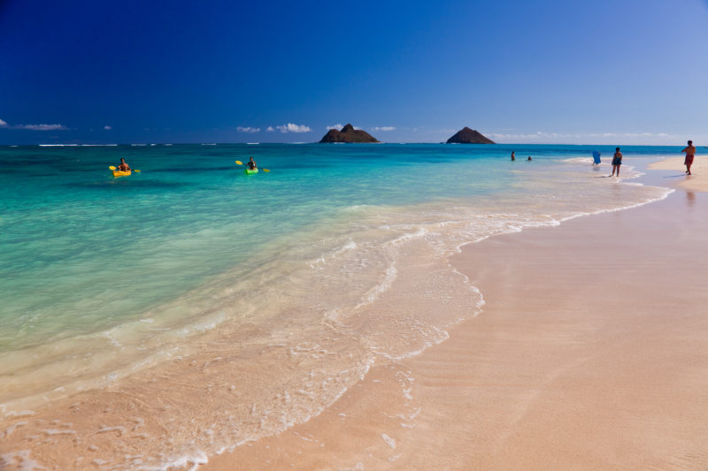 Paddle out to the "Mokes" from Lanikai Beach.