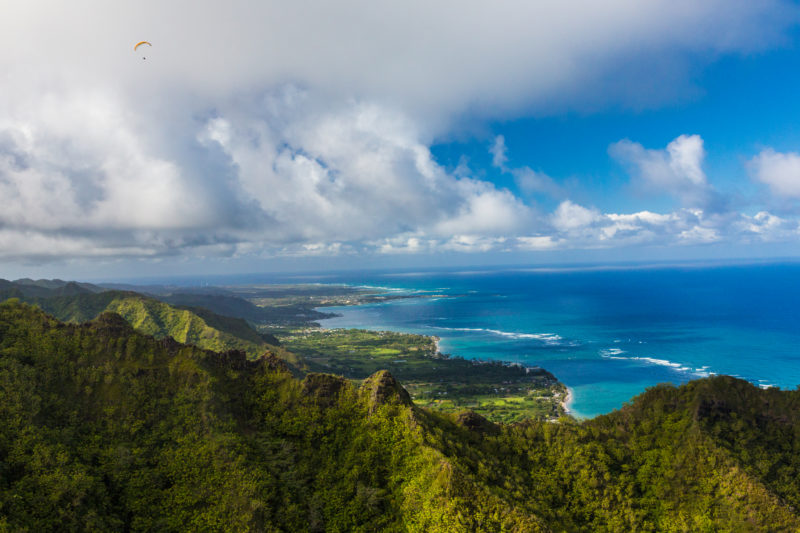 The magnificent view while flying to Hawaii.