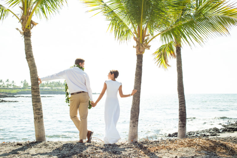 A Hawaii wedding at the beach perhaps?