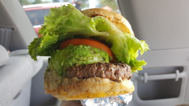 The avocado burger from Kua Aina is onolicious