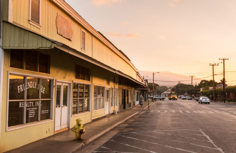 The main town in Molokai.