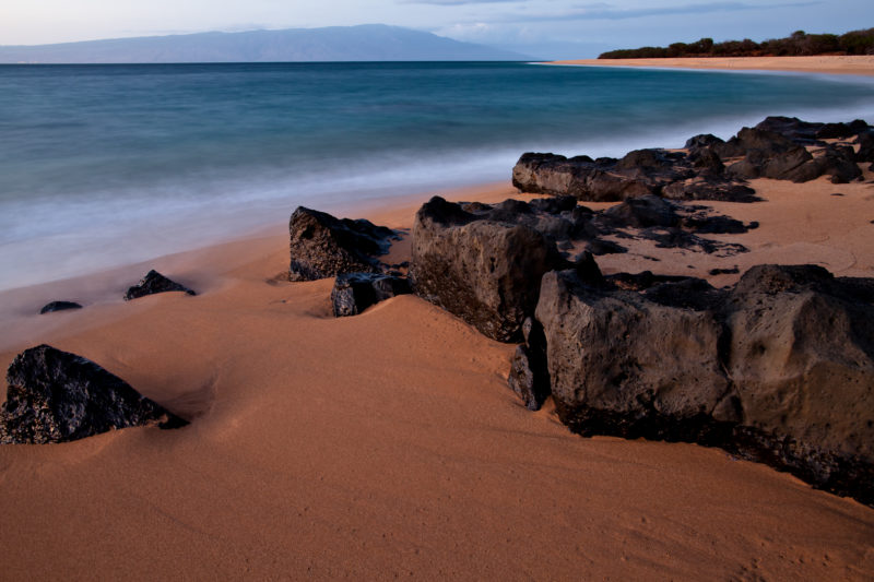 The romantic Polihua beach.