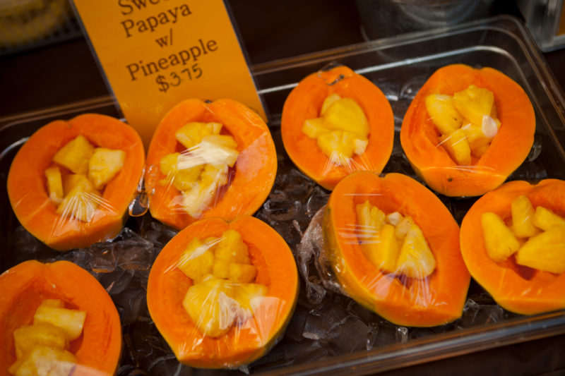 Fresh papaya at KCC Farmers' Market