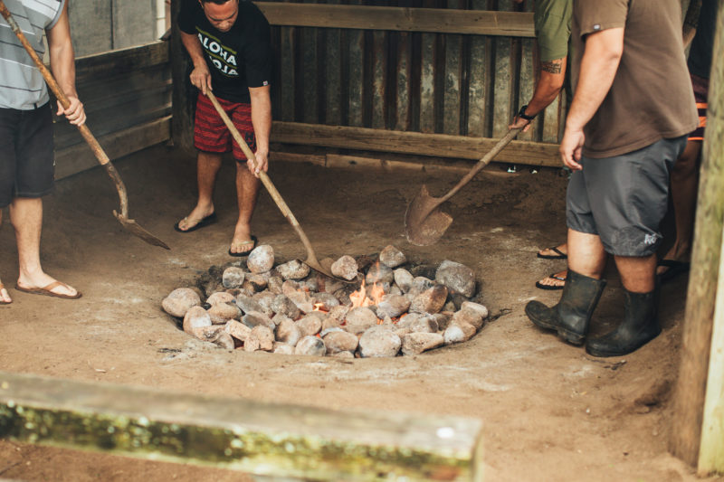 Preparing hot rocks in the imu.