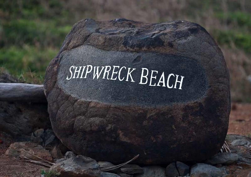 Shipwreck beach in Lanai.