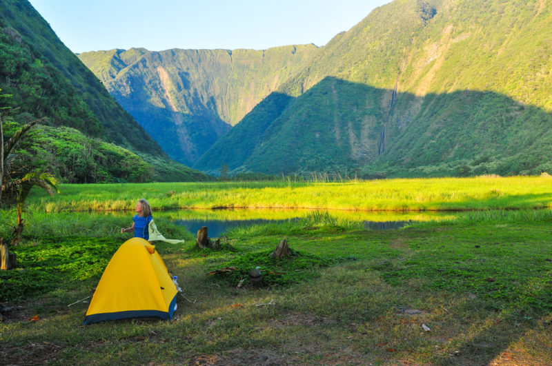 The hike to Waimanu Valley is difficult but rewarding.