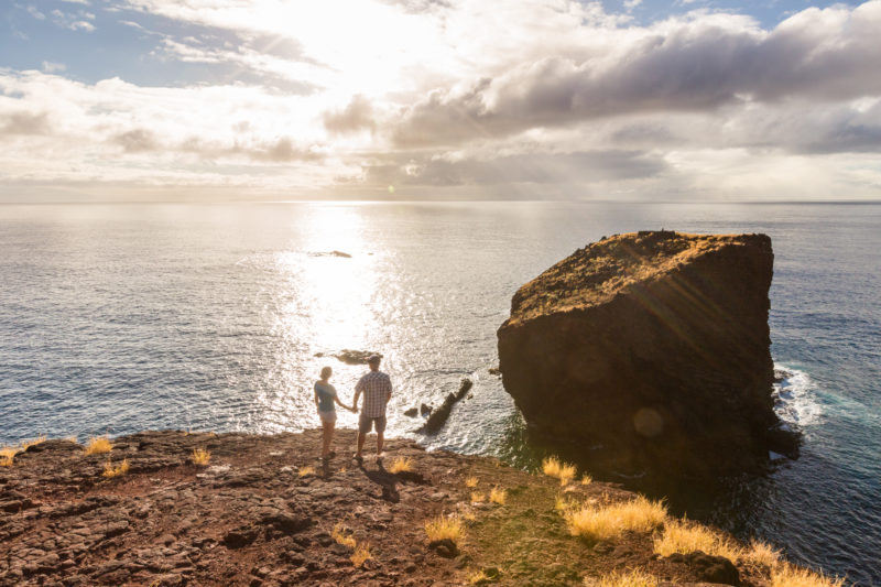 The best view of Puu Pehe Sweetheart Rock