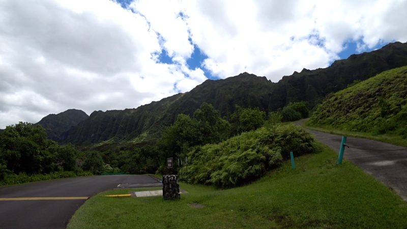 Koolau mountain range at Hoomaluhia Garden