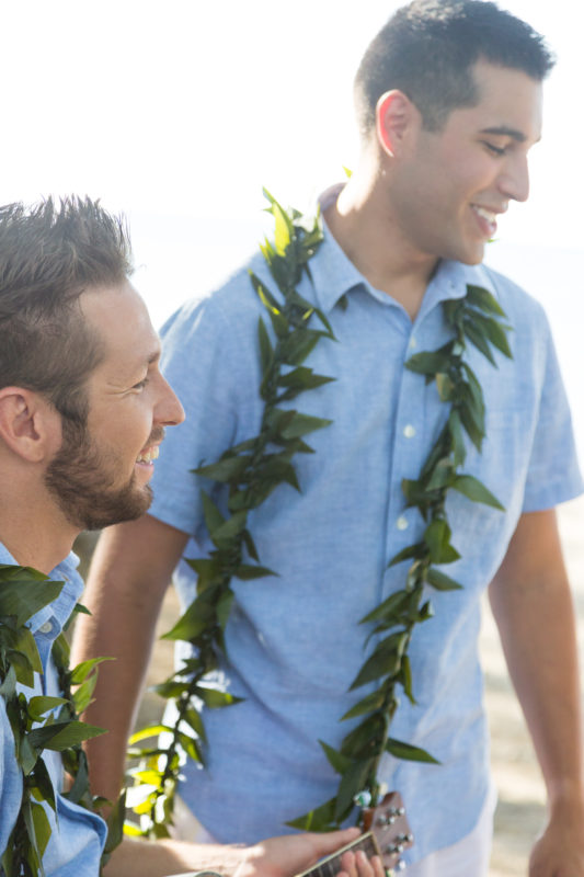 Maile-style ti leaf lei