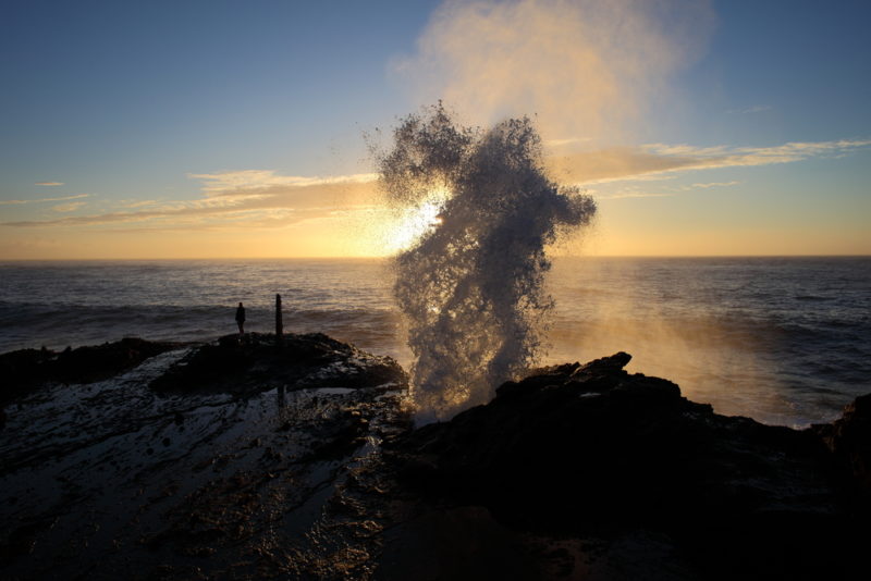 Halona blowhole at sunrise.