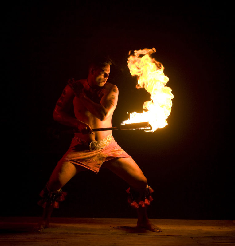 Polynesian Cultural Center fire dancing.