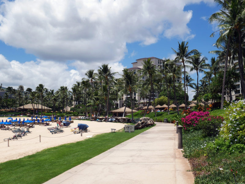 Most of the pathways along the Ko Olina Lagoons are well-paved and wide.