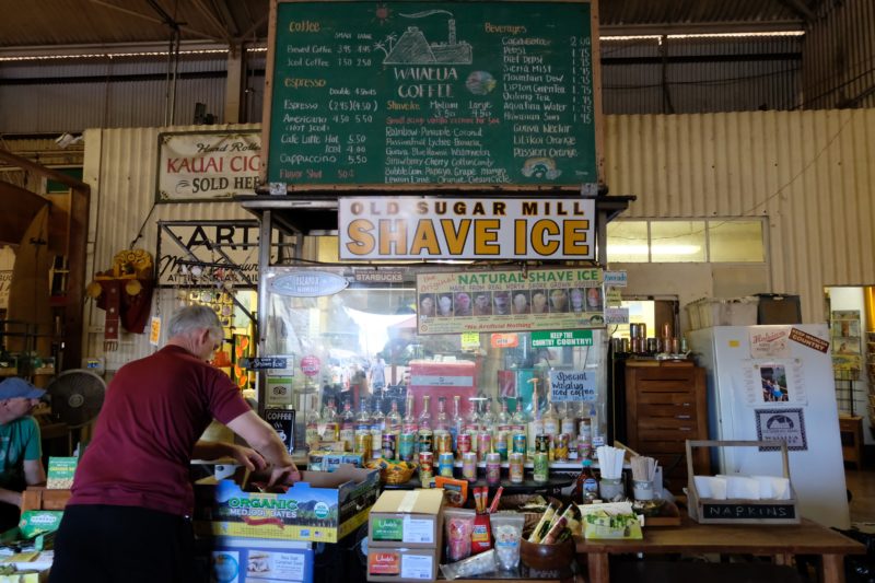 One highlight you shouldn't miss at the old Waialua sugar mill is the all-natural shave ice. It's one-of-a-kind!