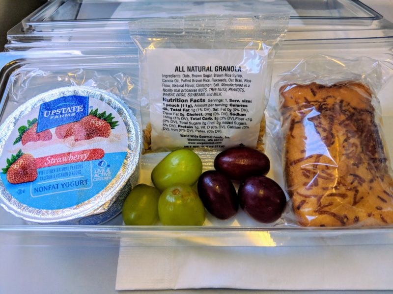 The un-Hawaiian breakfast provided by Hawaiian Airlines on my flight to and from Los Angeles.