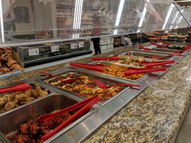 Even more side dishes in the grocery side of Palama super market.