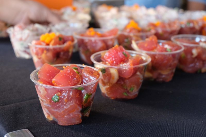 Fresh ahi poke at the PokeFest.