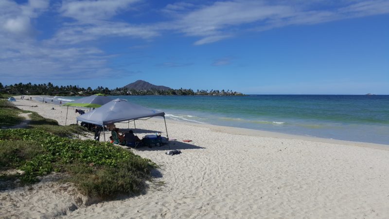 The view of Kalama Beach to the north.