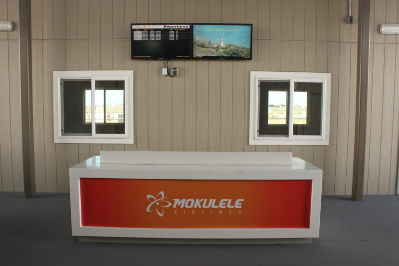 Mokulele Airlines counter in Terminal 3, Honolulu International Airport.