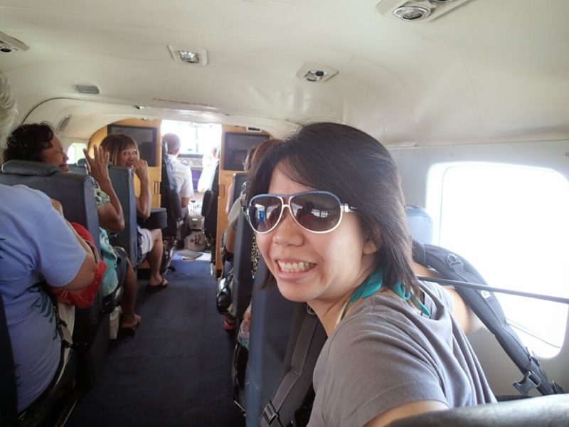 Inside the Mokulele commuter plane.