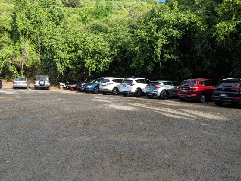 Parking lot for Makiki Valley Loop Trail.