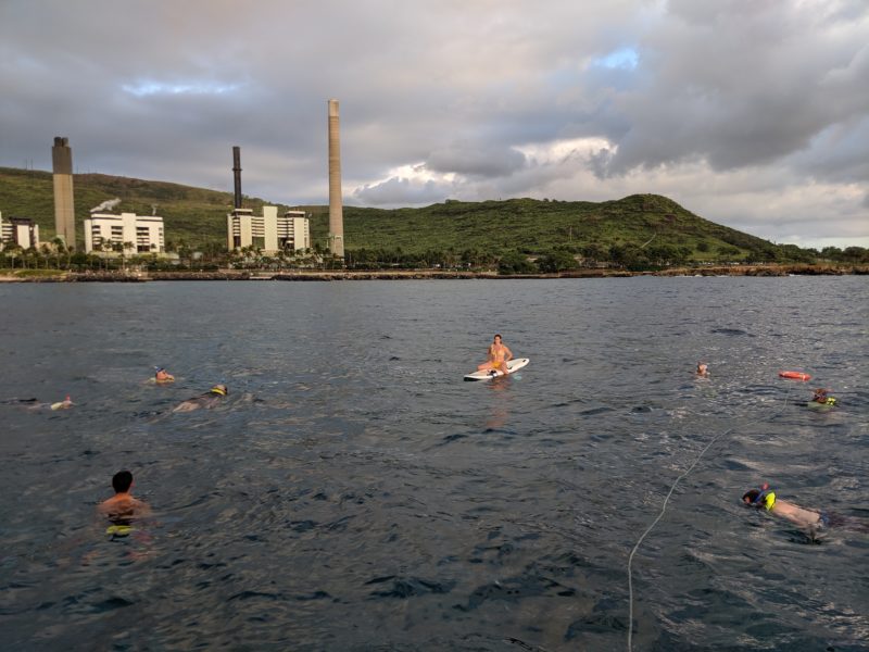 Snorkeling in front of Kahe Powerplant.