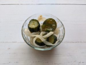 Pickled Cucumbers and Sweet Onions