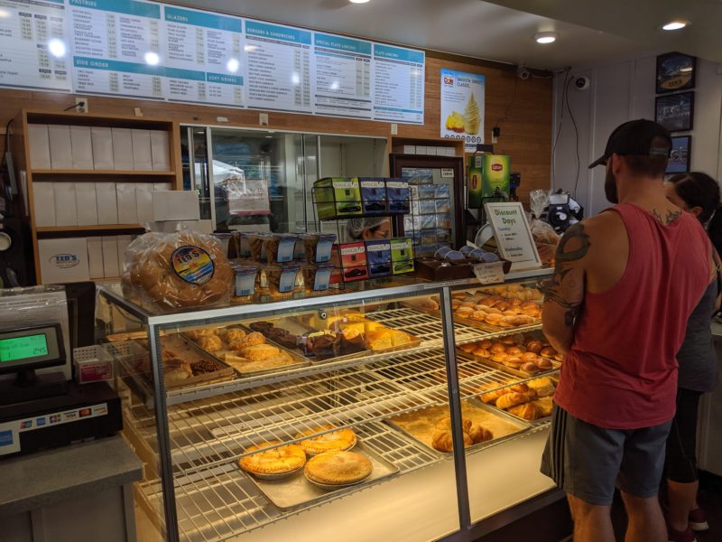 Standing in line at Ted's Bakery.