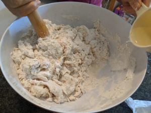 Make a shaggy dough.