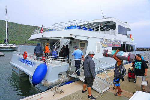 The Expeditions Lanai Passenger Ferry that connects Maui and Lanai. Editorial credit: EQRoy / Shutterstock.com