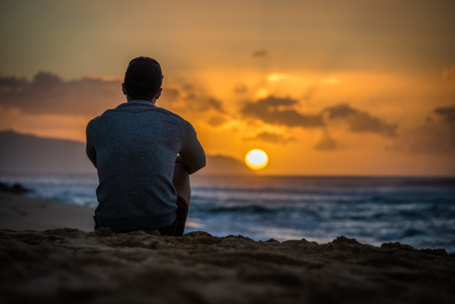 Watching the sun go down at Sunset Beach, North Shore, Oahu.