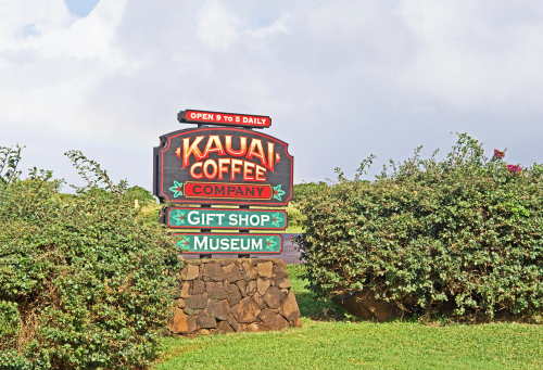 The Kauai Coffee Company has a visitor center complete with coffee tasting, tours, and a souvenir shop. Editorial credit: Charles Lewis / Shutterstock.com