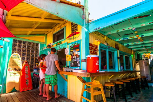 Placing an order at Mermaid's Cafe in Kapaa, Kauai. Editorial credit: Eddy Galeotti / Shutterstock.com