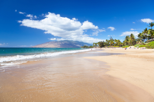 Beautiful Kamaole Beach in Kihei, Maui.