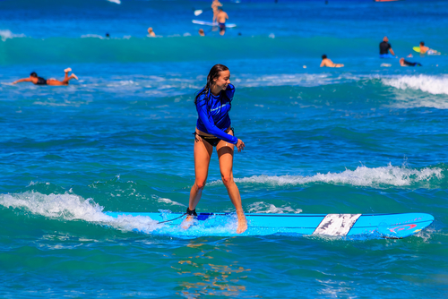 There may be no surfing competitions, but there's still enough surf to take a lesson! Editorial credit: SvetlanaSF / Shutterstock.com