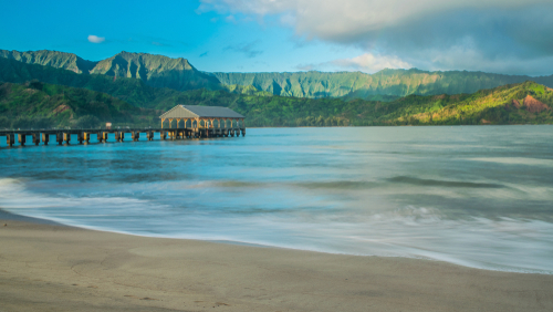 An early morning at Hanalei Bay.