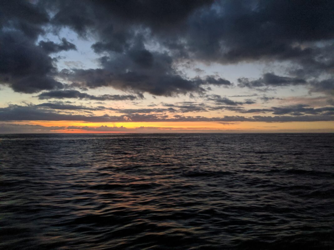 Sunset from Kahe Point in West Oahu.