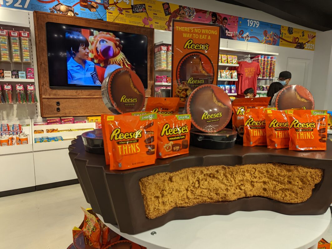 Giant Reese's Pieces candy.